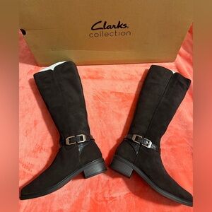 Clarks Maye Aster Women's Dark Brown Heeled Boots